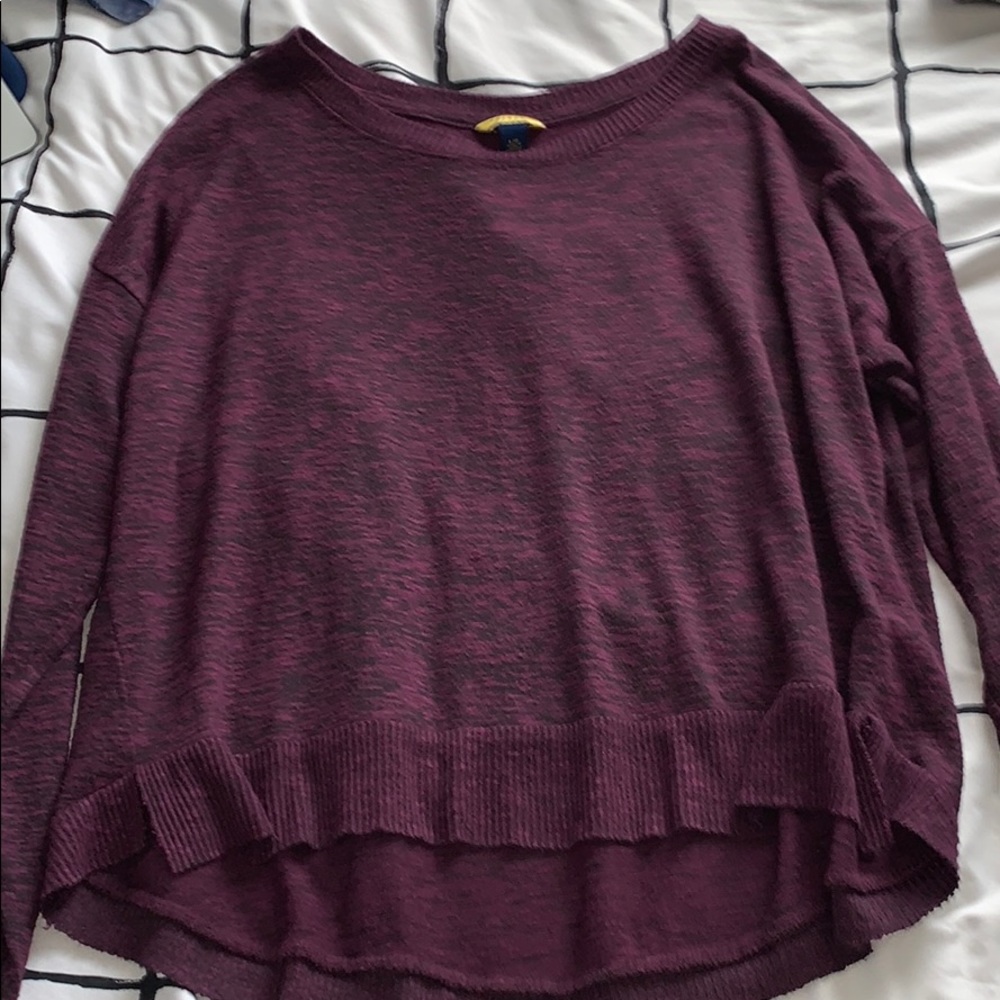 Prince & Fox Purple Sweater Ribbed Edges